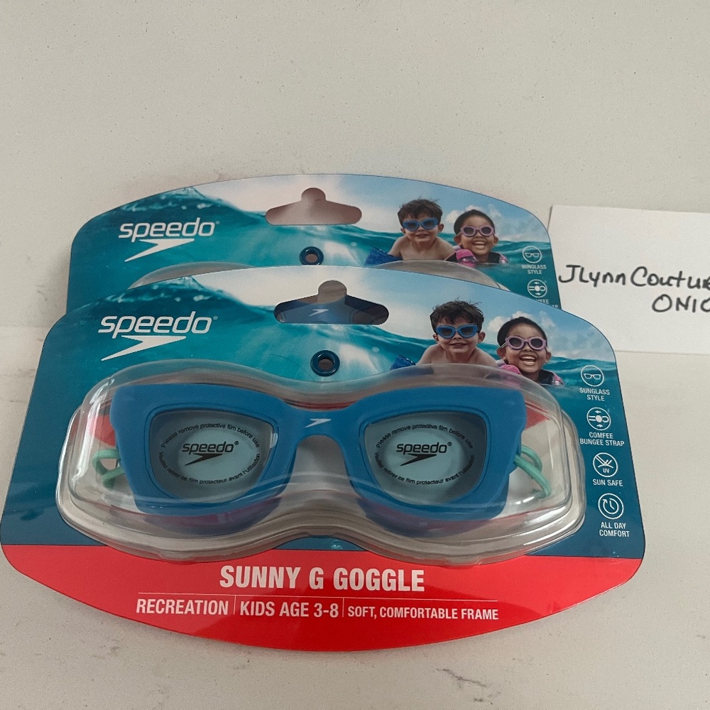 NEW Speedo Unisex-Child Swim Goggles Sunny G Ages 3-8, Sunglass style Goggle NEW